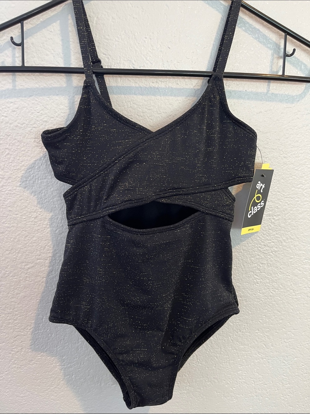 art class Black with Gold Shimmer Cutout One-Piece